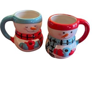 Bay Island Snowman Mugs (Set of Two)